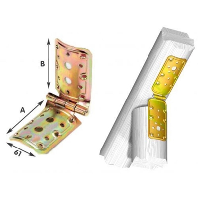 Aldeghi - CERNIERA PER LEGNO TONDO ART.914 mm 98 x 98