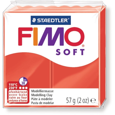 Pasta fimo soft 24 - 56 g rosso indiano - HAMMELEY