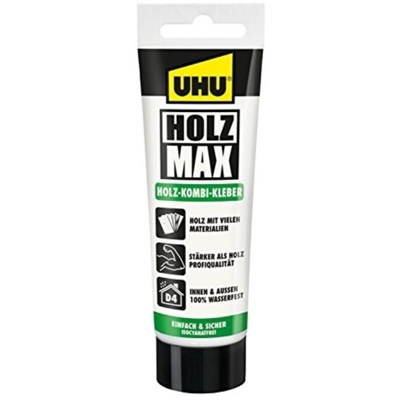 Colla Di Legno Max Senza Solventi, Tubo 100 G, 1 Parte, 51305 - UHU