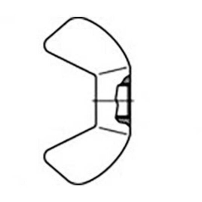 TOOLCRAFT 827798 Dadi a farfalla M8 Acciaio zincato 10 pz.