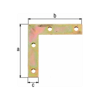 GAH Alberts Angolo mobili L.75x75mm B.12mm STA galv. galv. giallo galv. GAH