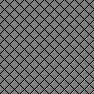Mosaico metallo solido Acciaio inossidabile Marine spazzolato grigio spesso 1,6 mm ALLOY Diamond-S-S-MB