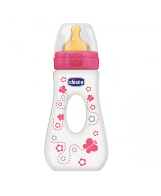 Chicco Biberon Benessere Passeggio 240ml Polipropilene E Caucciù Girl +4Mesi