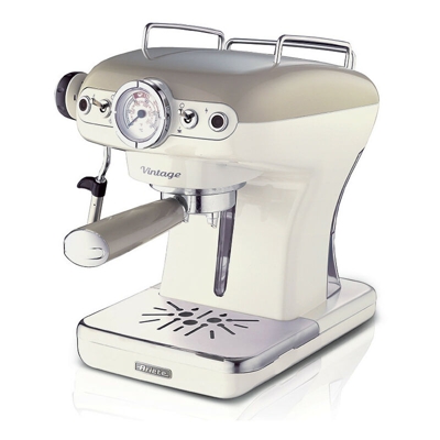 Ariete 1389 Espresso Vintage - Macchina da Caffé a Cialde e Manuale, 900 W, 15 bar, 0,9 Lt., Beige