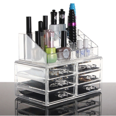 Contenitore trasparente per cosmetici in acrilico Organizzatore per trucco 4 cassetti - INSMA