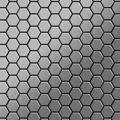Mosaico metallo solido Acciaio inossidabile Marine spazzolato grigio spesso 1,6 mm ALLOY Honey-S-S-MB