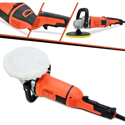 Spark - Lucidatrice per auto professionale 1400W, 180mm, 300-3000 RPM, 6 velocità regolabili