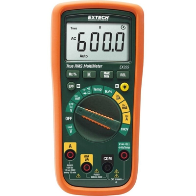 Extech EX355 Multimetro portatile digitale CAT III 600 V Display (Counts): 6000