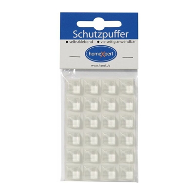 Tampone di protezione CLEAR quadrato quadrato 12,6mm altezza 5,8mm plastica trasparente - QUALITY BRAND