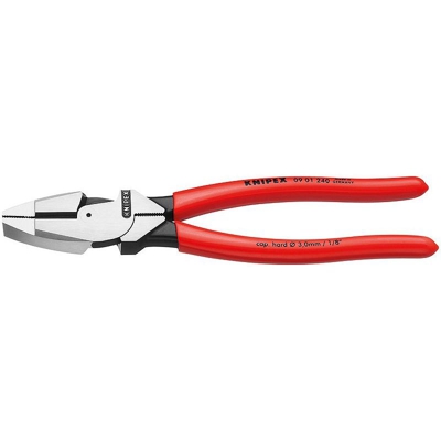 Pinze extra forte 'Lineman's' rivestiti in resina sintetica antiscivolo 240 mm - 09 01 240 SB - Knipex