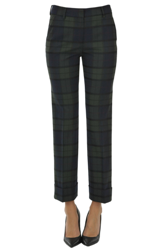 Checked print trousers en oferta