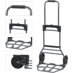 Asupermall - Carrello a Mano Pieghevole in Alluminio 130 kg características