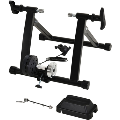 HomCom Rullo per Bicicletta Pieghevole con 5 Velocità Regolabile per Allenamento Indoor