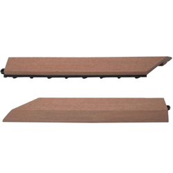 Set 2x listelli profilo per piastrelle Rhone T831 WPC 30x30cm marrone sinistra senza ganci - MENDLER características