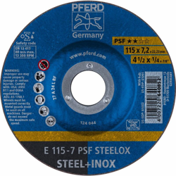PFERD Disco di sgrossatura E 115-7 PSF STEELOX en oferta