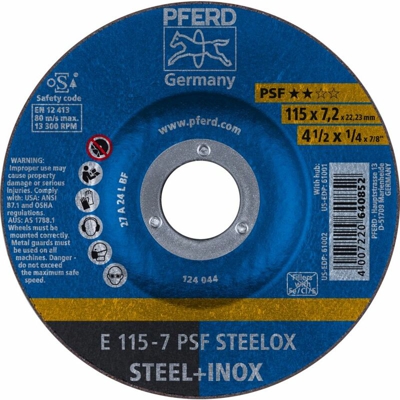 PFERD Disco di sgrossatura E 115-7 PSF STEELOX