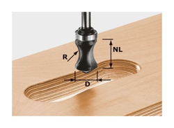 Festool Fresa per maniglie HW 8 mm gambo HW S8 R16/NL32 características