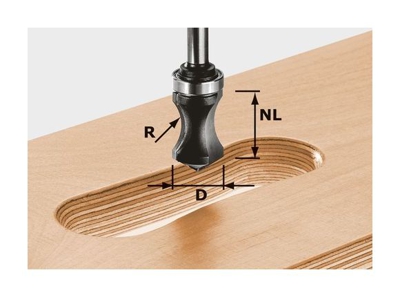 Festool Fresa per maniglie HW 8 mm gambo HW S8 R16/NL32