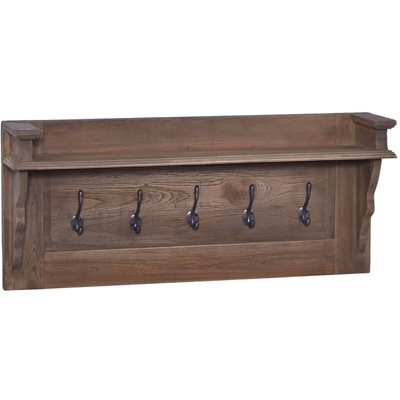 Appendiabiti a Muro 80x17x35 cm in Legno Massello di Teak - VIDAXL