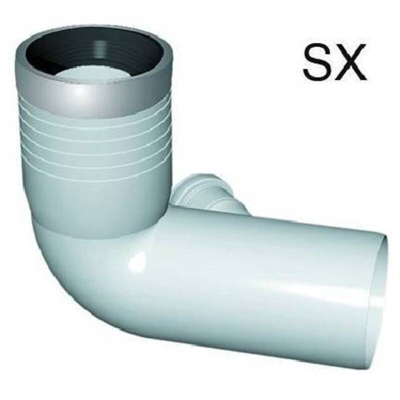 Curva Wc Prolungata 1 Attacco Con Guarnizione E Tappo D. 90-116-40 Sx - NICOL