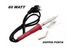 Saldatore Elettrico Per Stagno 60 Watt Con Doppia Punta - Stilo E Scalpello - - SUNLUX en oferta
