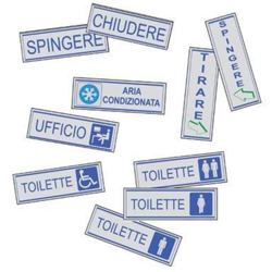 ETICHETTA ADESIVA SEGNALETICA CM 15 x 5 Toilette Uomini - FF características