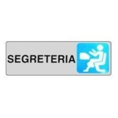 cartello targhetta adesiva segreteria etichetta cartellonistica targhe - Targa
