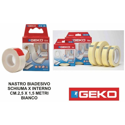 Nastro Biadesivo Schiuma X Interno Mm.25X1,5 Mt. Bianco - BIGHOUSE IT