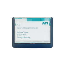 DURABLE Cartello porta/Info B149xH105,5mm finestra Plexiglas indietro ABS blu características