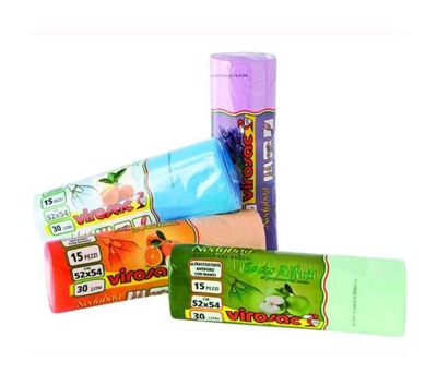 Sacchi Sacchetti Pattumiera Virosac Nody-Bag Cm. 52X54 Conf. 24 Rotoli da 15Pz - VIGOR BLINKY