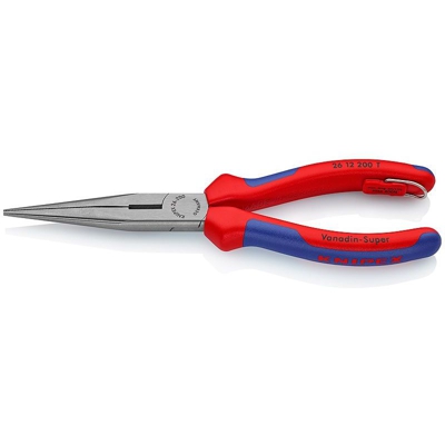 Knipex Pinza per meccanica - con becchi mezzotondi con tronchese (pinza a becchi di cicogna) rivestiti in materiale bicomponente, con anello di