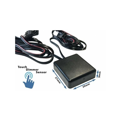 Ledlux - Interruttore Led Dimmer Touch Con Memoria Per Specchio Da Bagno 12V 24V 4A Con Indicatore Led Blu