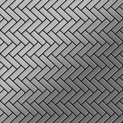 Mosaico metallo solido Acciaio inossidabile Marine spazzolato grigio spesso 1,6 mm ALLOY Herringbone-S-S-MB en oferta