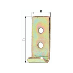 GAH Alberts Ganci di bloccaggio per serrature per valigie L.34 B.25 S.2mm STA galv. giallo galv. ger. ger. en oferta