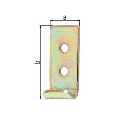 GAH Alberts Ganci di bloccaggio per serrature per valigie L.34 B.25 S.2mm STA galv. giallo galv. ger. ger.