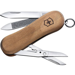 Coltellino svizzero Victorinox Executive Legno 81 0.6421.63B1 con 5 funzioni ed eleganti manici in legno con forbici e lime per unghie presentate in en oferta