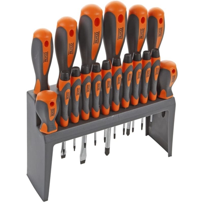 Hr 170463 - Set di 18 piatti, ph e punta tx cacciaviti sul banco di mostra ad alta resistenza