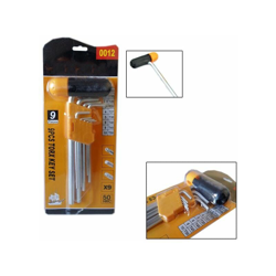 Set Kit 9 Chiavi Esagonali Lunghe Ad Elle Manico Mandrino Forato Da T10 A T50 - TP en oferta