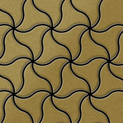 Mosaico metallo solido Titanio spazzolato Gold oro spesso 1,6 mm ALLOY Ninja-Ti-GB disegnato da Karim Rashid precio