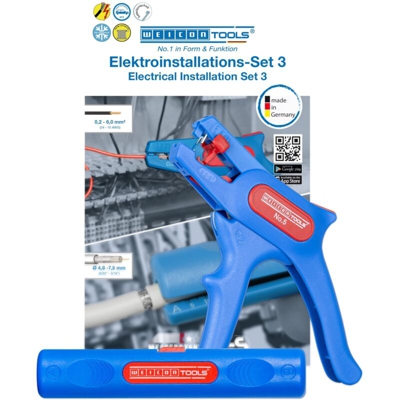 No 5 + No 2 52881003 Pinza spelacavi Incl. Spellacavo 0.2 fino a 6.0 mm² - Weicon Tools