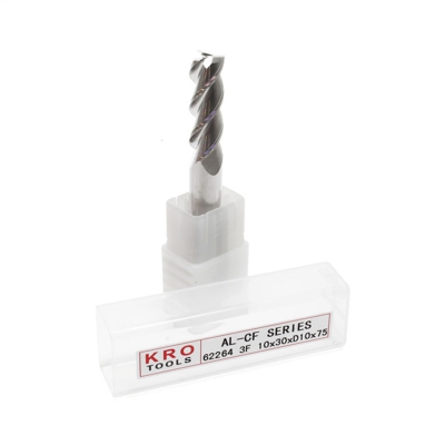 Punta a spirale fresa in acciaio al tungsteno fresatrice CNC Kro n.3 10,0mm 30mm - WILTEC