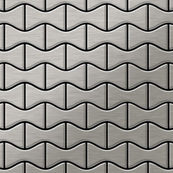 Mosaico metallo solido Acciaio inossidabile Marine spazzolato grigio spesso 1,6 mm ALLOY Kismet-S-S-MB disegnato da Karim Rashid características