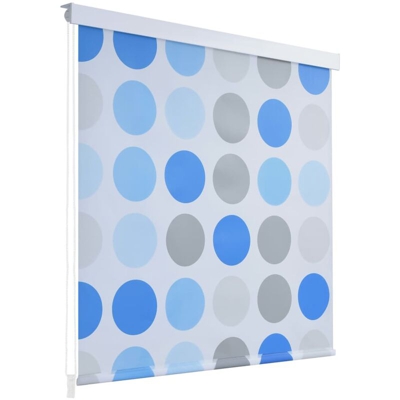 Tenda a Rullo per Doccia 120x240 cm con Motivo a Cerchi - ASUPERMALL