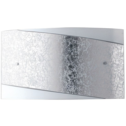 Ambiente - Applique Moderna Vetro Bianco Fascia Argento Rettangolare Lampada Da Parete E27 I-paris/4525 - GT LUCE características