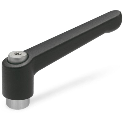 Ganter Norm elementi | Regolabile Leva di bloccaggio con filettatura femmina in acciaio inox – GN 300.1 | Jack e vite di fissaggio in acciaio