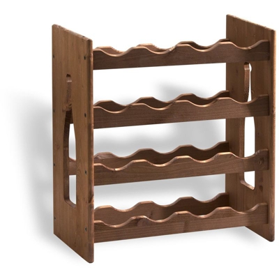 Cantinetta Porta Bottiglie Vino In Legno Sovrapponibile 16 Posti Casa Ristorante - MEETING