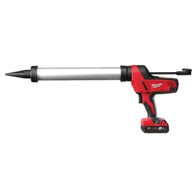 Pistola per colla 600 ml MILWAUKEE C18 PCG 600A-201B - 1 batteria 18V 2,0 Ah - 1 caricatore M12-18C 4933441305