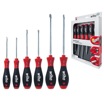 Wiha Serie giravite SoftFinish per viti a croce Phillips/ Pozidriv, 6 pz (311 K6) - 26146