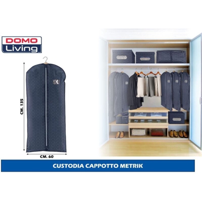 Custodia Cappotto Metrik Blu In Poliestere, Da 60x135 Cm Blu - KASANOVA