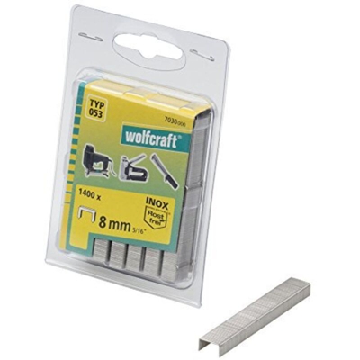 wolfcraft Punti Metallici a Dorso Largo Type 053 1400 pz 8mm 7030000